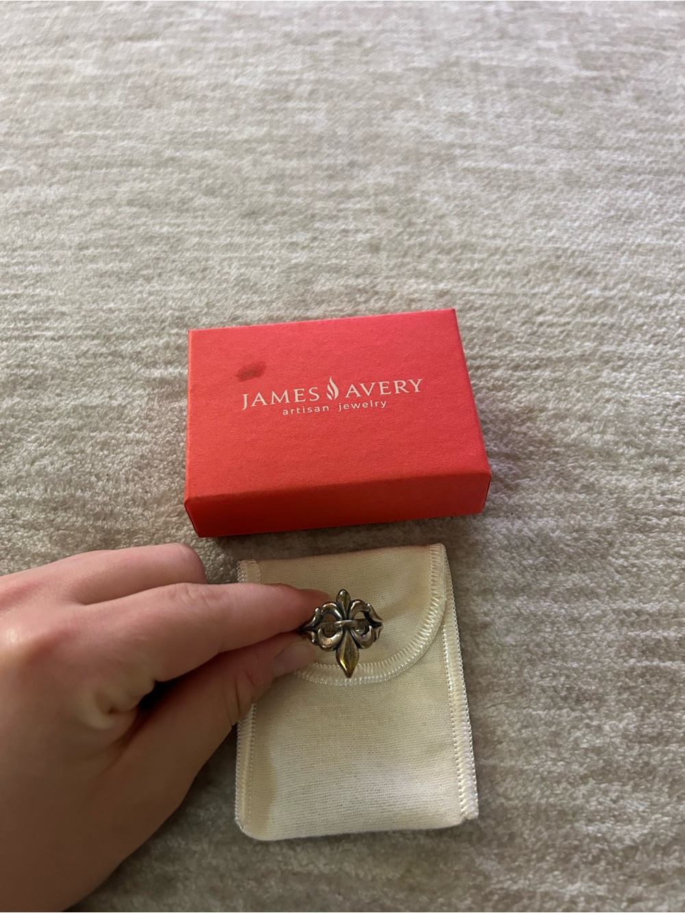 James Avery Two-Tone Fleur-de-Lis Ring in Silver (RETIRED piece)